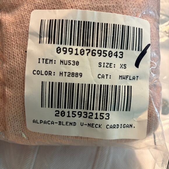 Madewell Alpaca-Blend V-Neck Cardigan XS NWT Heather Blush Pink NU530 Sweater - Picture 7 of 7